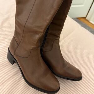 Cole Haan Brown Genuine Leather Knee-High Boots